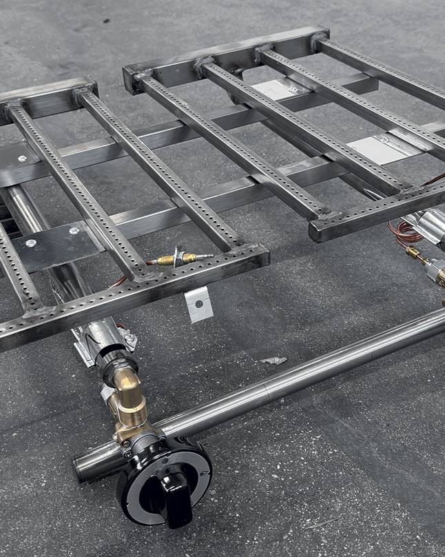 Bruciatori multigas rettangolari multipli a gas Serie FGR | CAPRA Inox