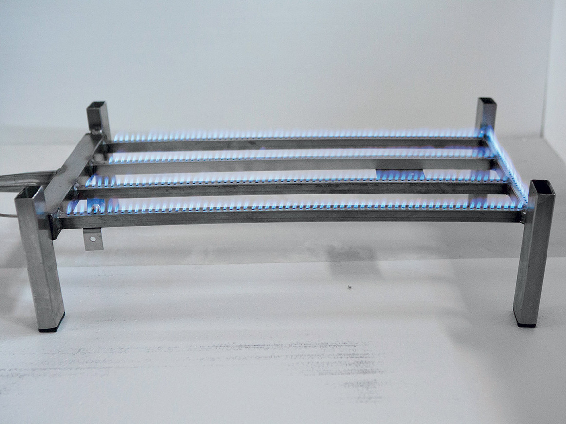 Bruciatore a gas rettangolare con supporto Serie FGR | CAPRA Inox