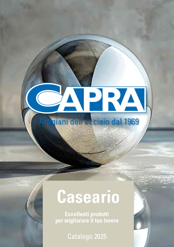 Copertina Catalogo prodotti e attrezzature per il settore Caseario | CAPRA Inox