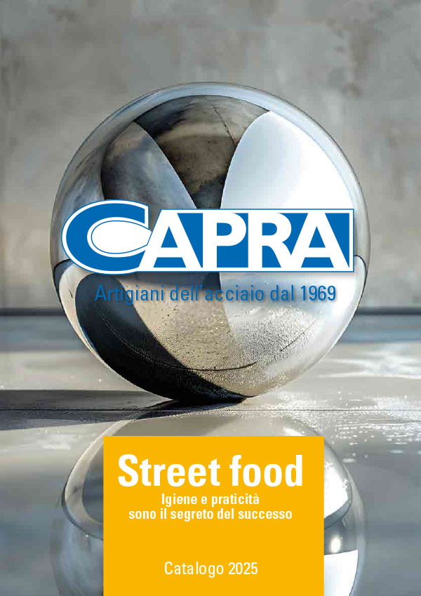Copertina Catalogo prodotti e attrezzature per il settore Street Food | CAPRA Inox